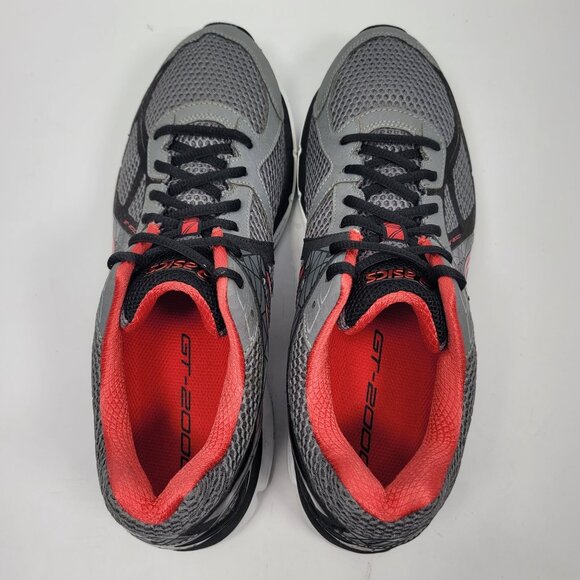 Asics IGS GT-2000 Men's Gray & Red Running Sneakers T500N US Size 10.5 - Picture 5 of 8